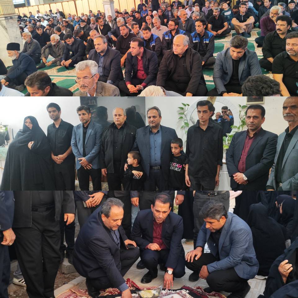حضور سرپرست کزغال در آیین گرامیداشت جانباخته حادثه معدن