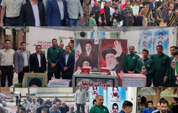 حضور مدیرعامل و کارکنان کزغال در مراسم گرامیداشت شکست آمریکا در طبس